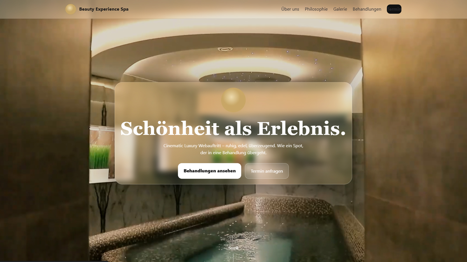 MusterWebSite – Beauty Experience Spa (Editorial)