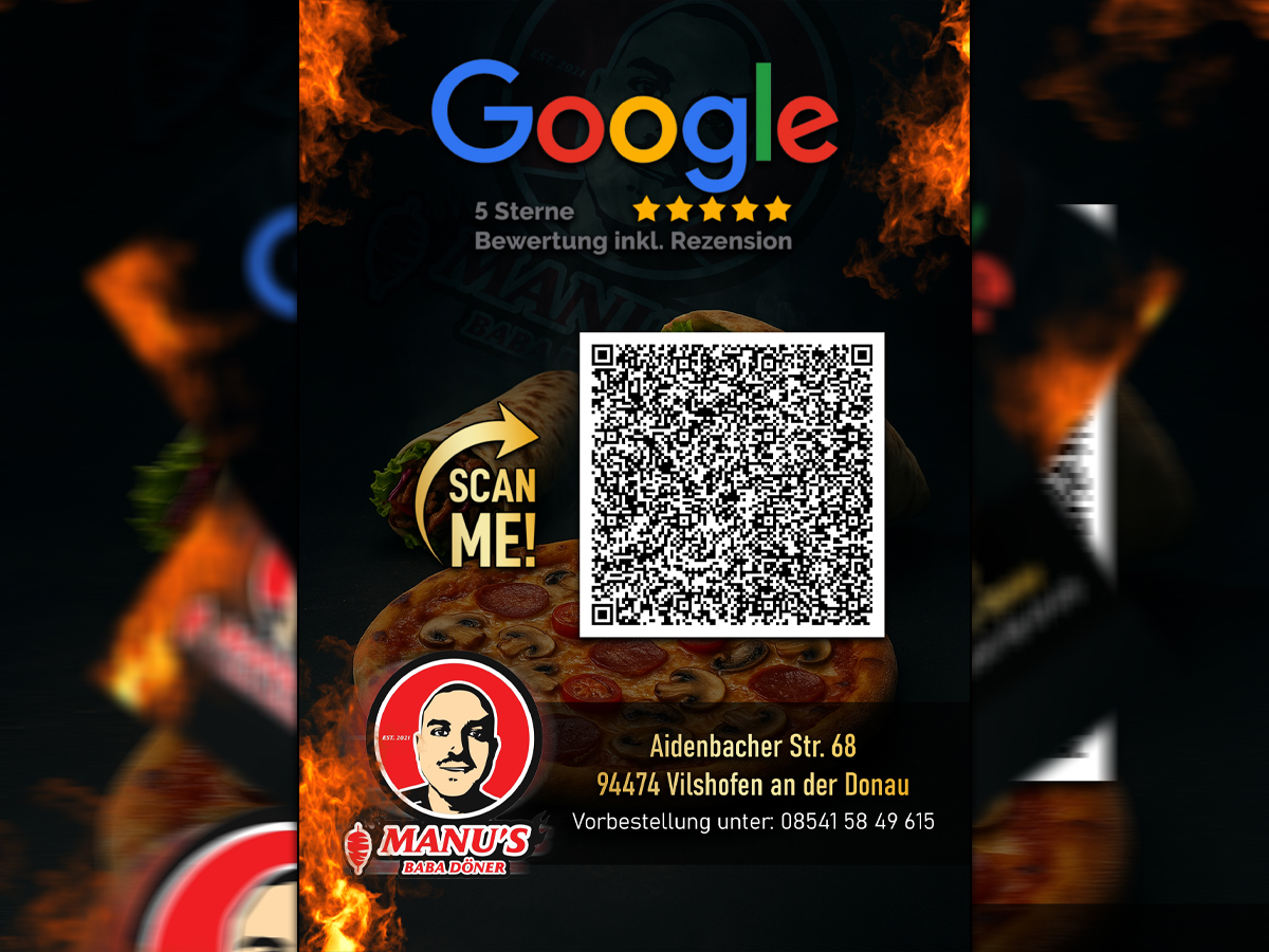 Manu´s Baba Döner — QR Code Flyer Concept