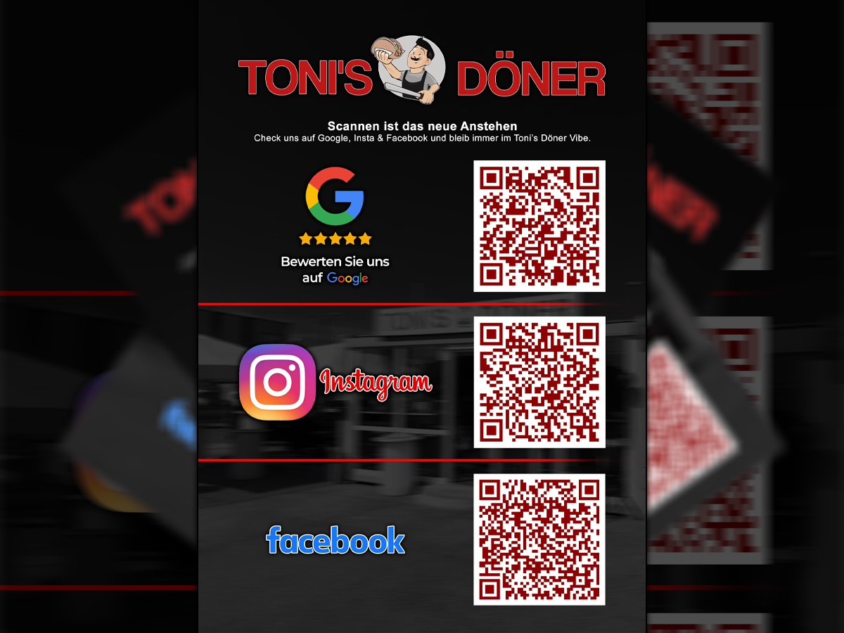 Toni´s Döner — QR Code Flyer Concept
