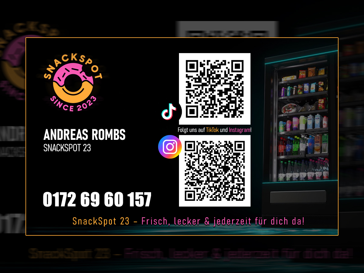 SnackSpot 23 — Business Card with QR-Code